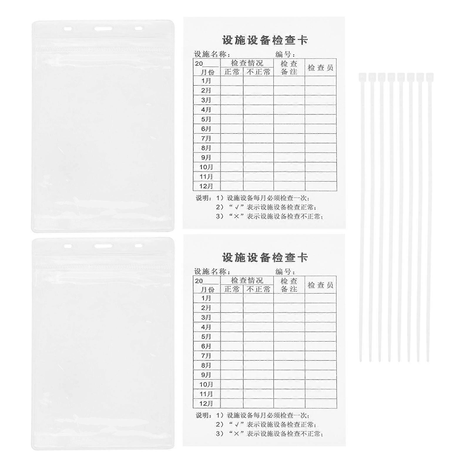 20 Sets Equipment Inspection Record Labels Equipment Safety Inspection Tags