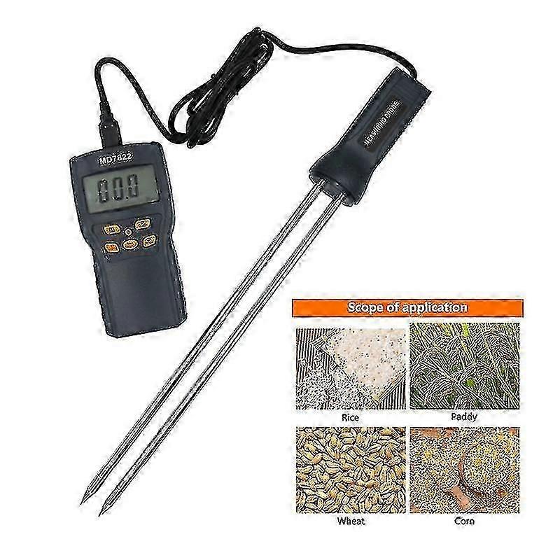 New Digital Wheat Corn Grain Moisture Meter Md7822 Lcd Display Humidity Tester Hr
