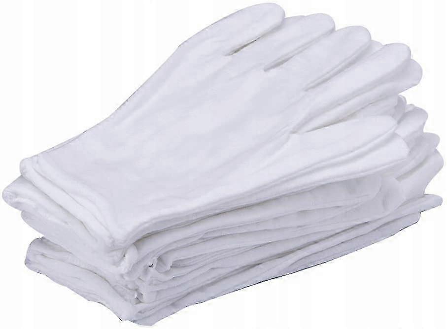 20 Pares de Luvas de Algodão Branco