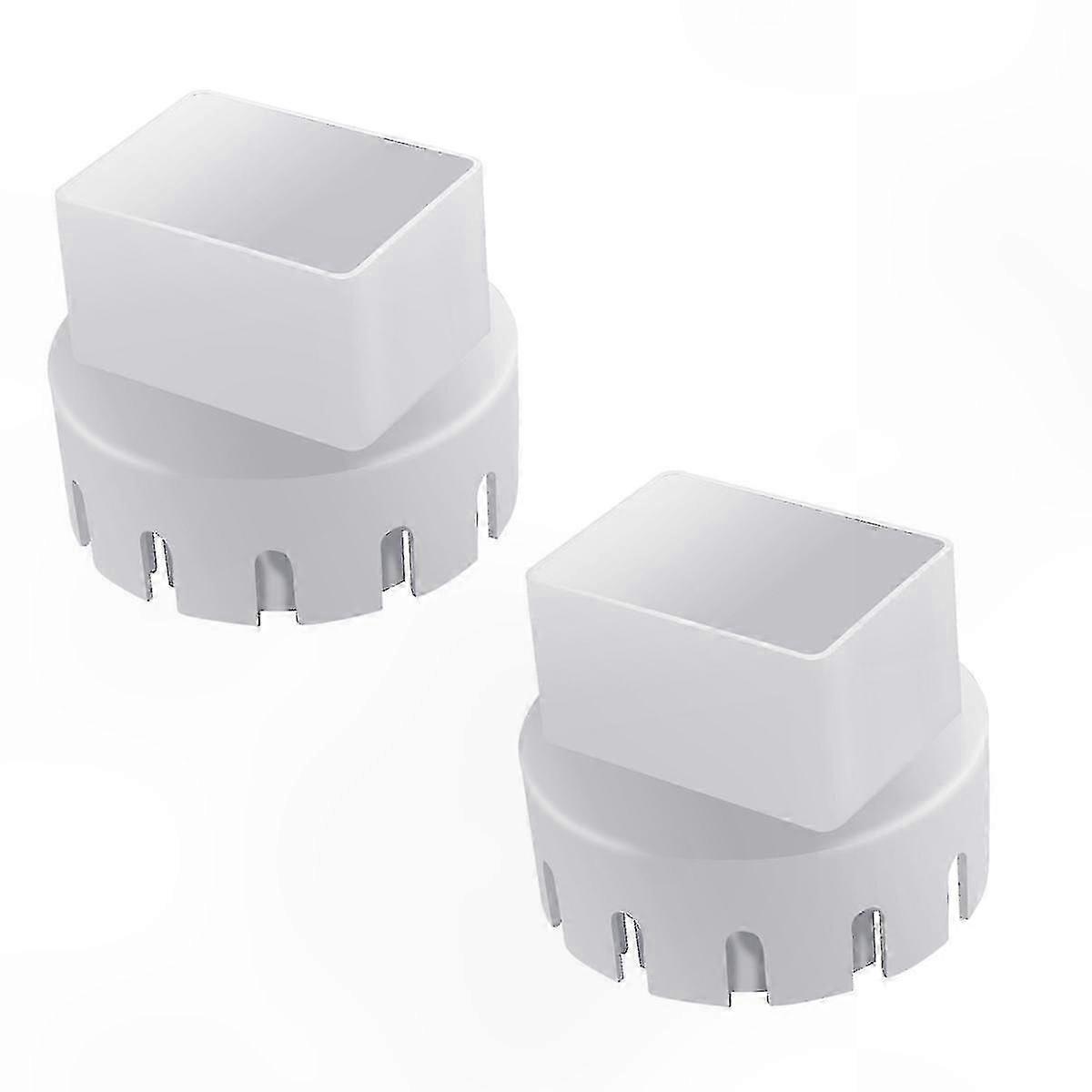 Universal White 2-Pack Downspout Extender for Roof Rain Gutter and Drain Pipe Connection Adapter Kit
