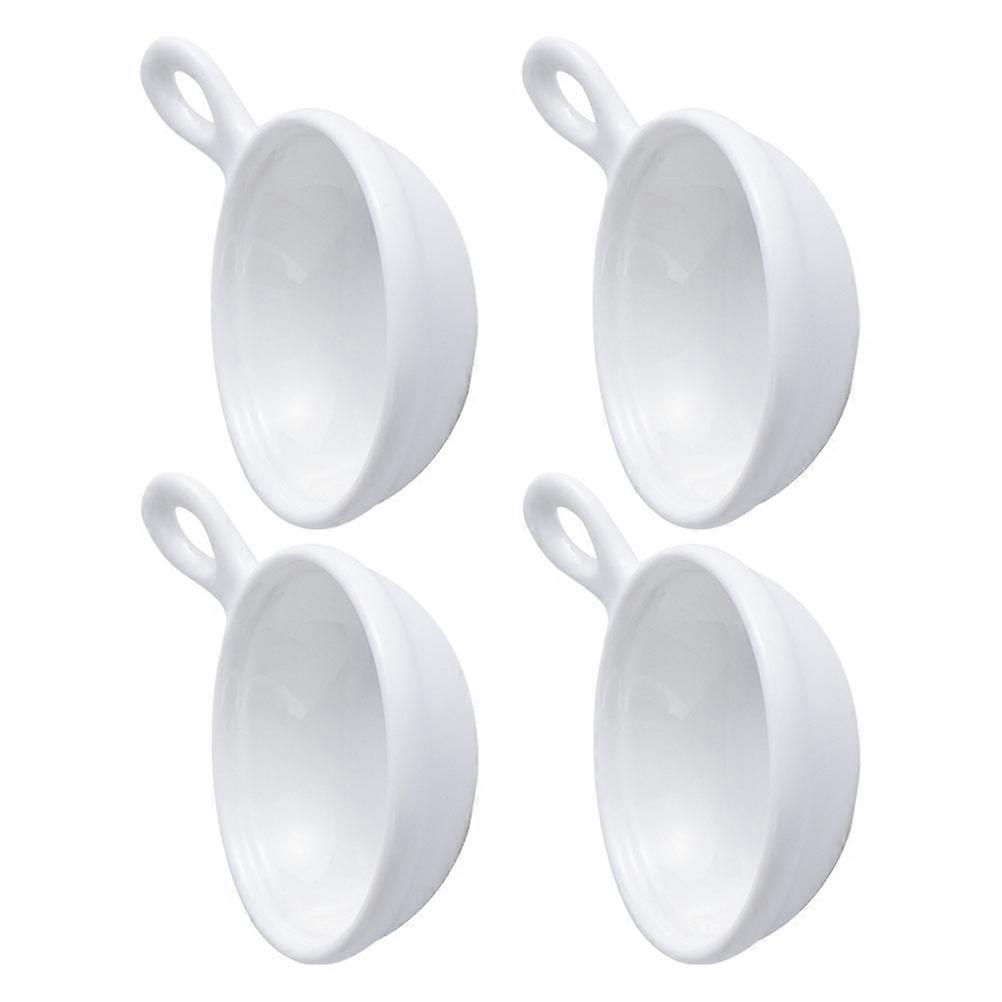 4Pcs Ceramic Sauce Dishes Practical Appetizer Saucers Elegant Ceramic Bowls