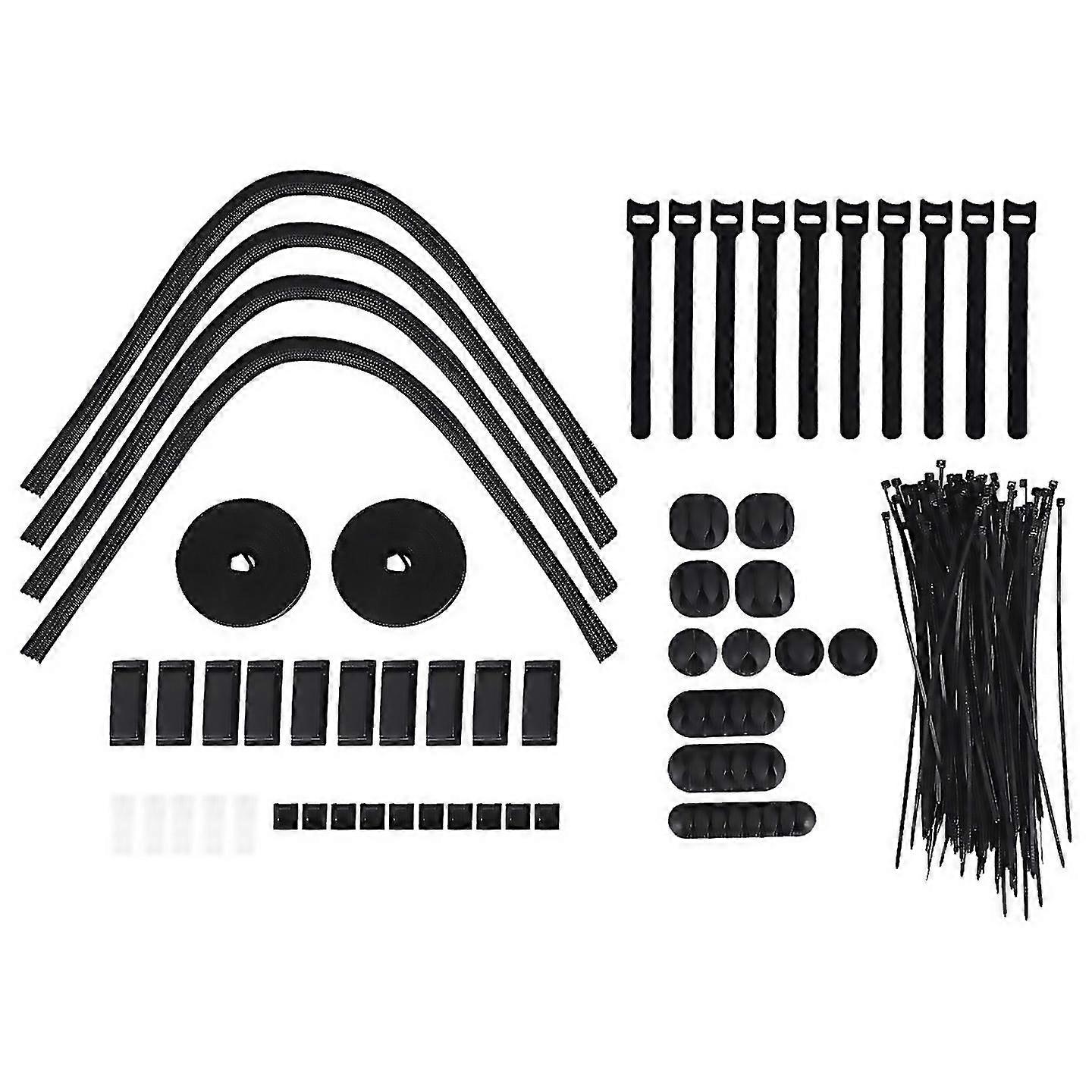 For 152 pcs cable management cord organizer kit include self adhesive cable organizer clips cable