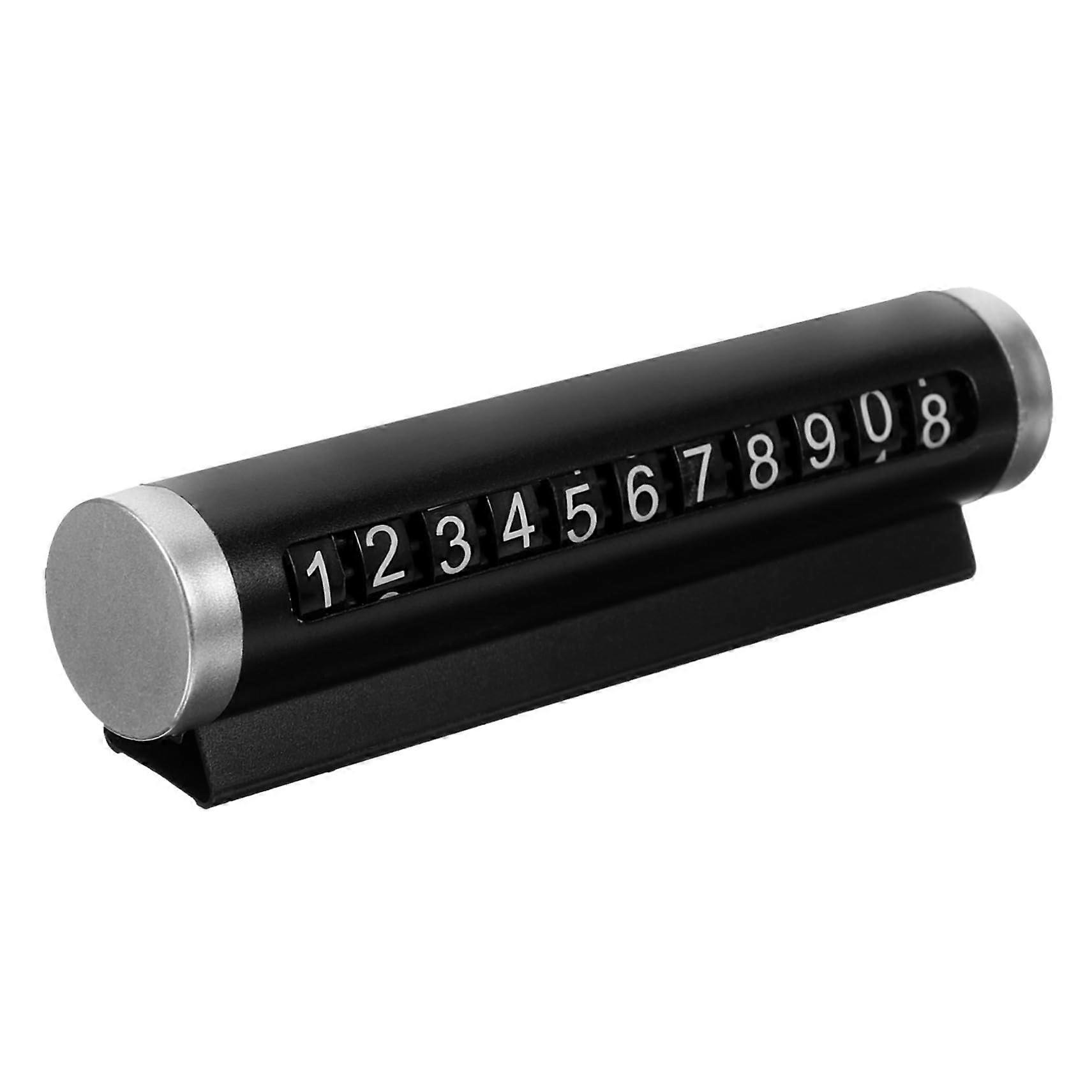 Parking Sign Aluminum Alloy Car Parking Number Plate Cover with Temporary Parking Card and Phone Number Display
