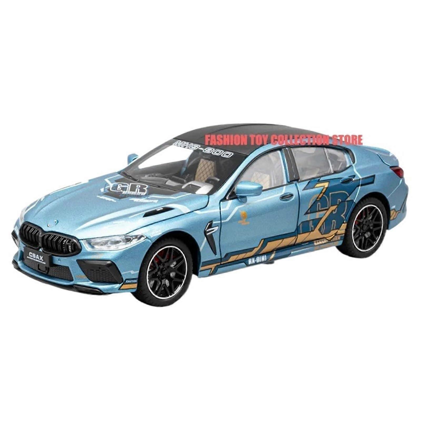 Die-Cast Model Car 1:24 Scale For BMW M8 Fast And Furious With Sound And Lights Pull-Back