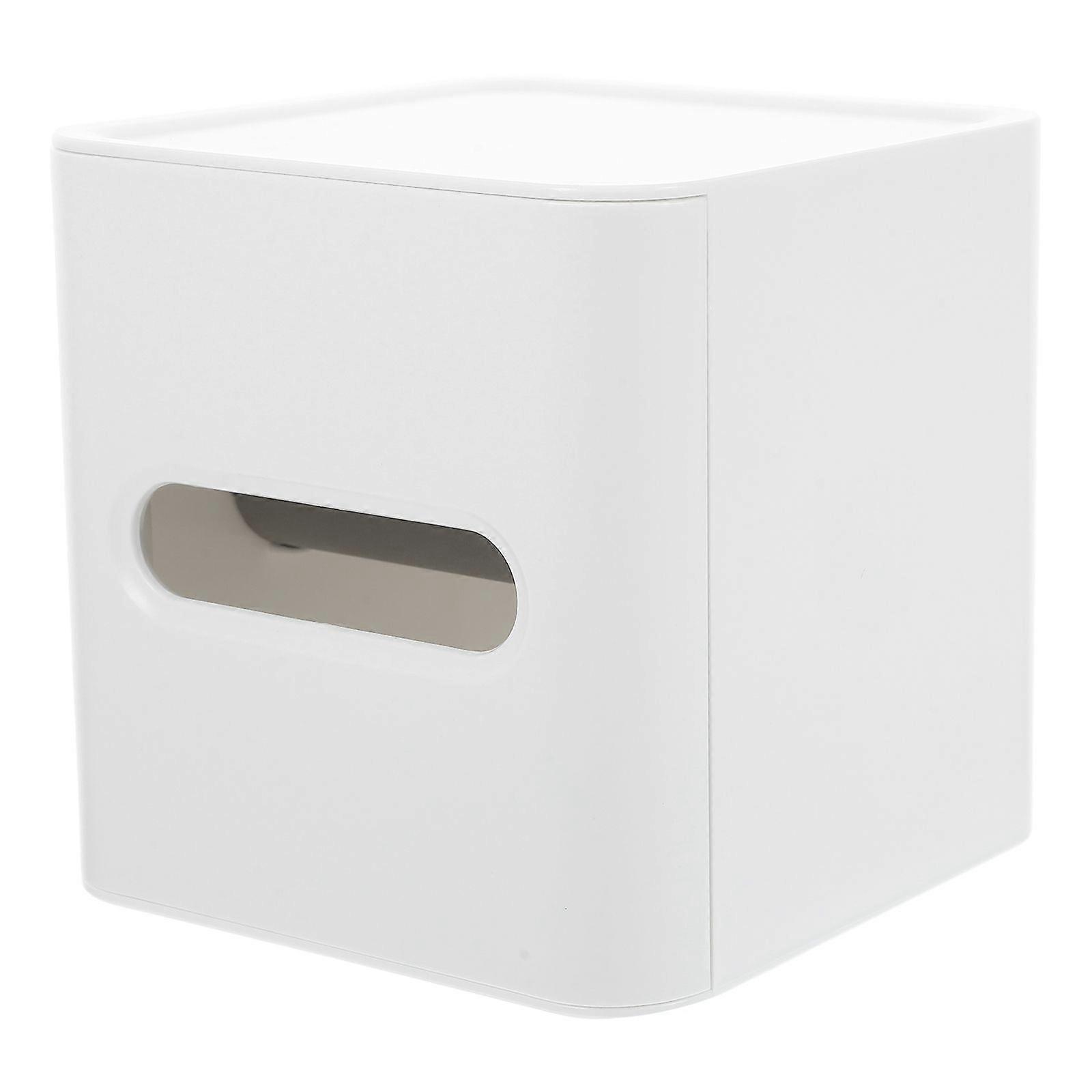 Multifunction Tissue Box Cover Square Plastic Tissue Cube Holder Storage Cese