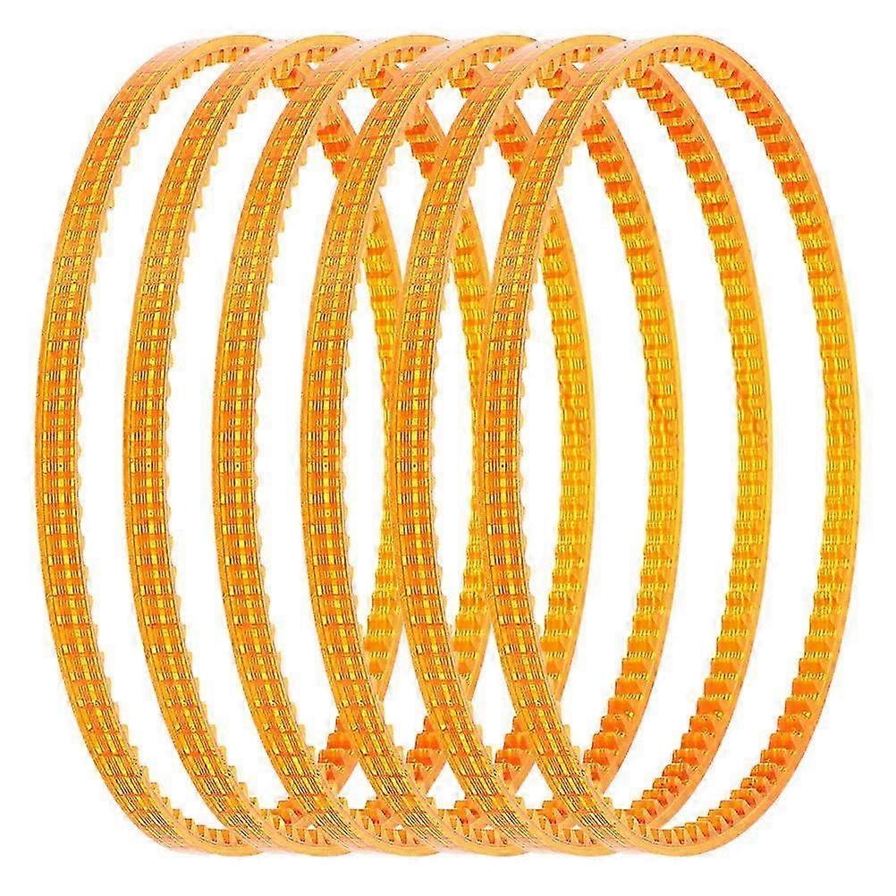 اكسسوارات آلة حلوى القطن صنع الحلوى حزام برتقالي 360 مم محيط سهل التنظيف المقاهي 6 قطع