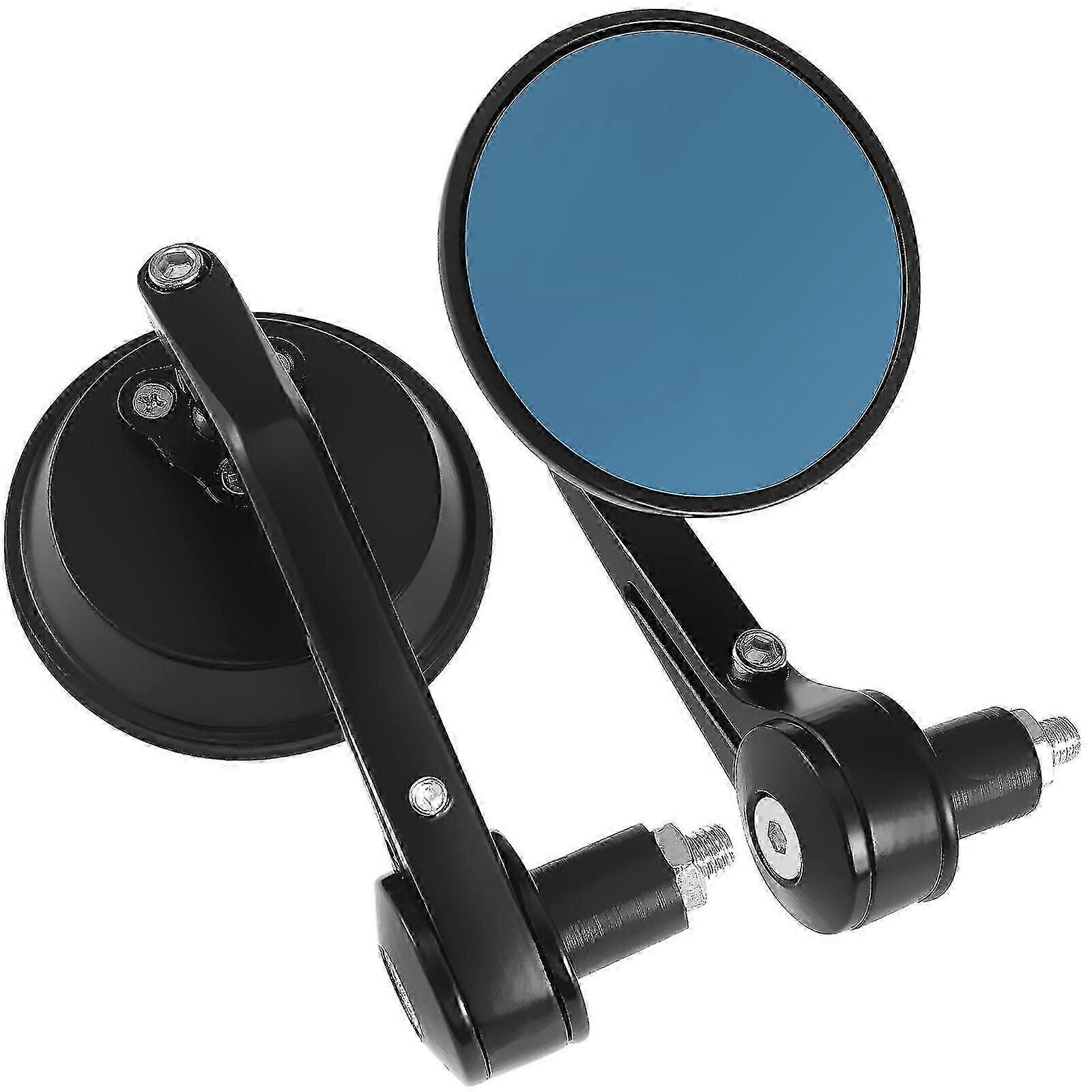 Motorcycle Round Rearview Bar End Handlebar Mirrors