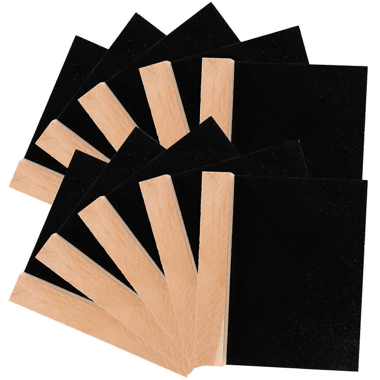 Message Board Double Sided Wooden Black Kindergarten Decor Restaurant Signage Display Boards 10Pcs