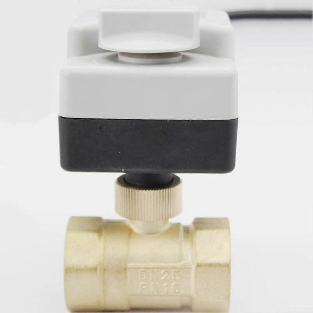 Brass 2 Way Electric Ball Valve with AC220V for Home Heating, Features Reliable Motor Control and Limit Switch (DN20)