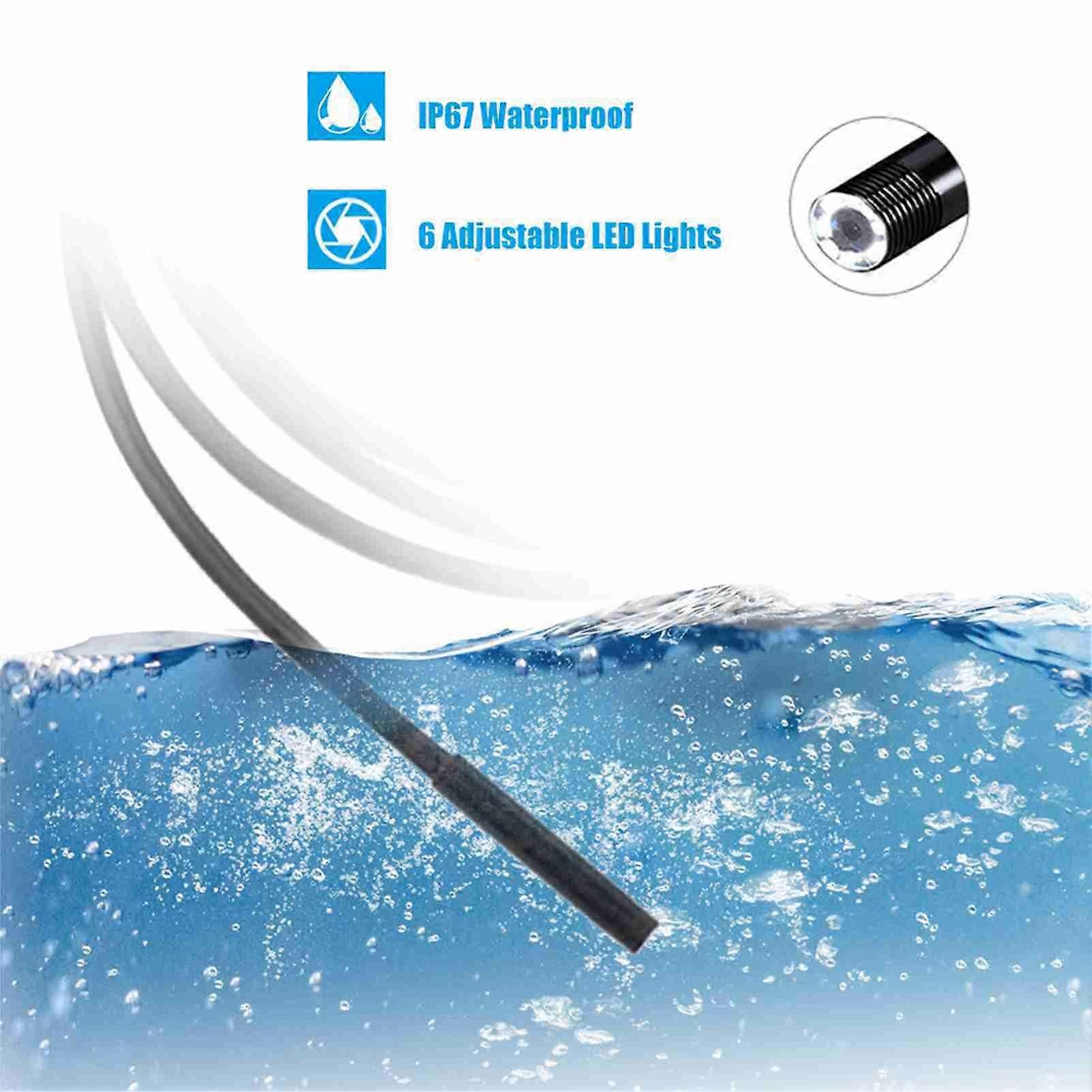 3-in-1 USB Endoscope 5m Cable 3.9mm Camera IP67 Waterproof