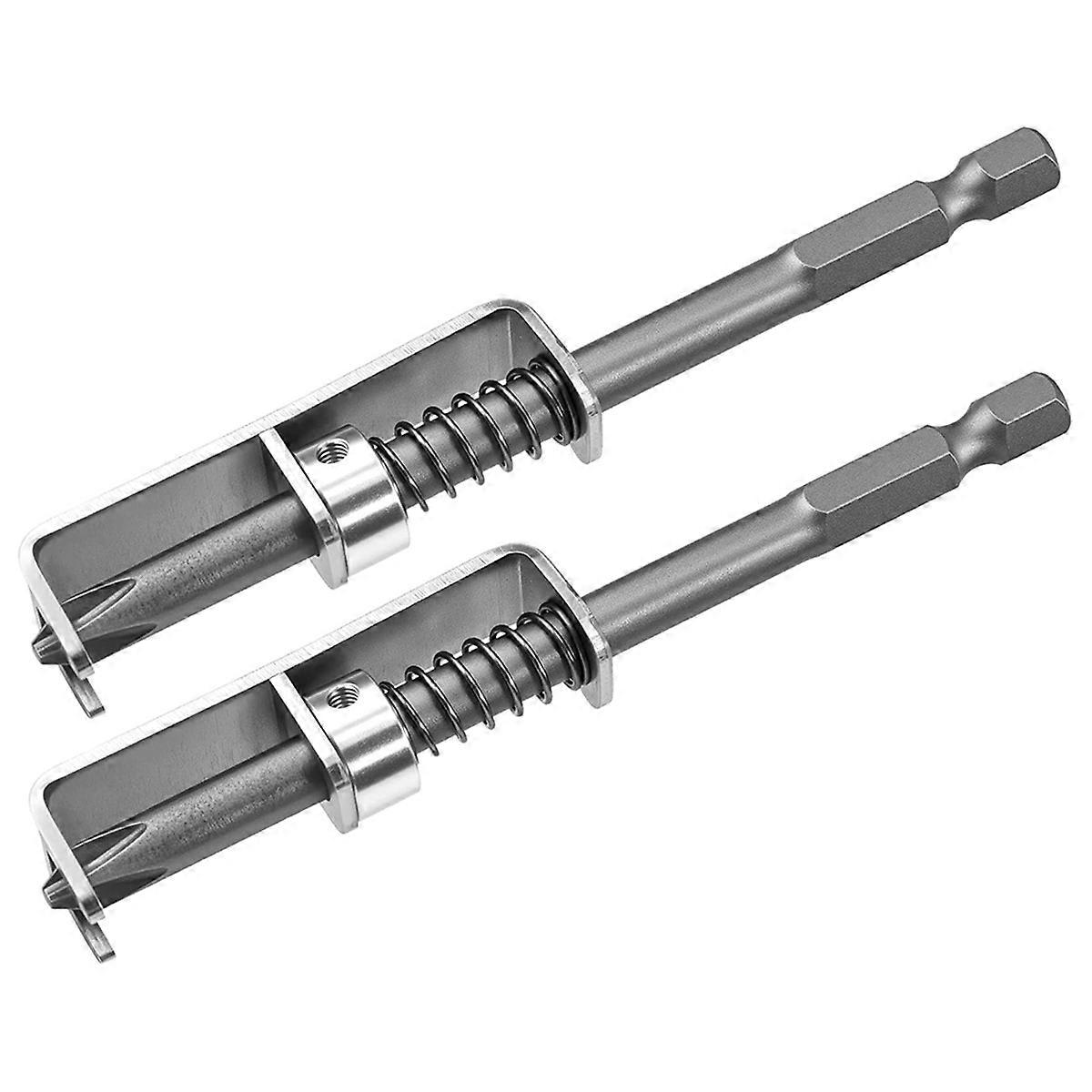 2 Pcs Spring-Loaded Screw Holder Bit, Anti-Drop Screwdriver Bit, Single-Hand Operation Bit Holder fo