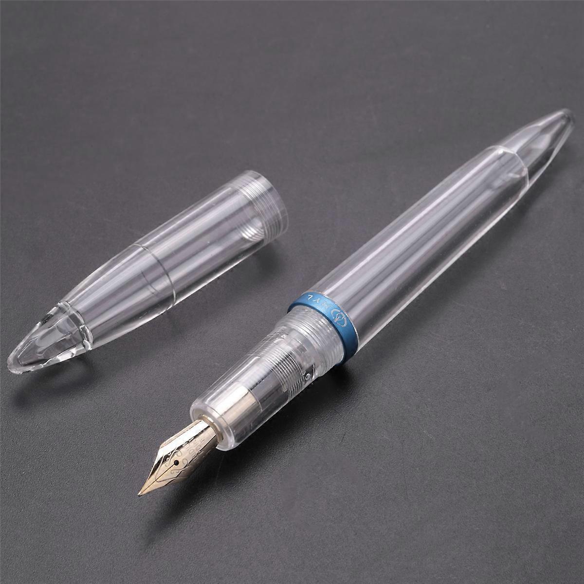 0.5mm Nib Fountain Pen with Eyedropper High Capacity Transparent Pens Office School Supplies for Stu