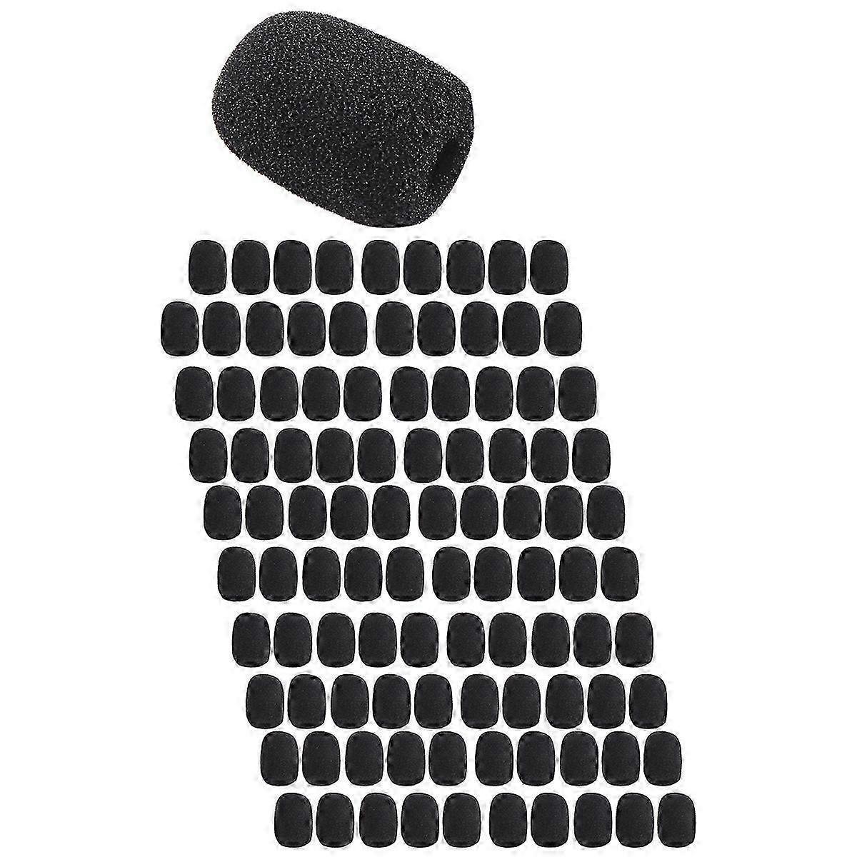 100 Pieces Mini Foam Microphone Windscreen Protection for Lapel and Headset Mics