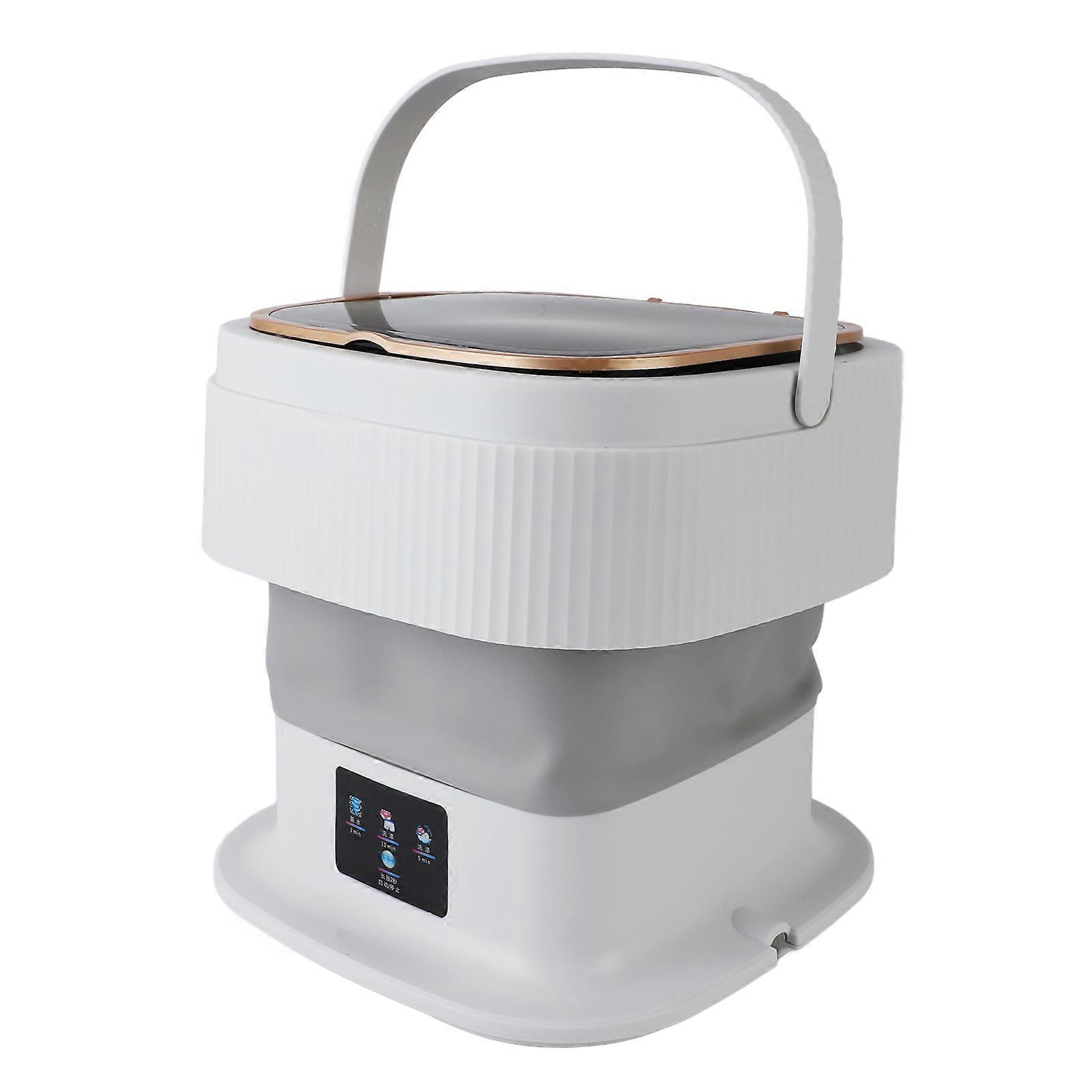 Portable Washing Machine 11.5L LCD Touch Screen Mini Gray US Plug