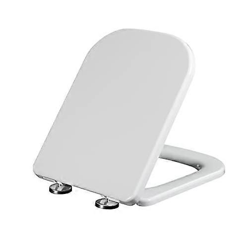 Soft Close White Square Toilet Seat QuickRelease Fixing 43.5x34 cm Easy To Clean And Install