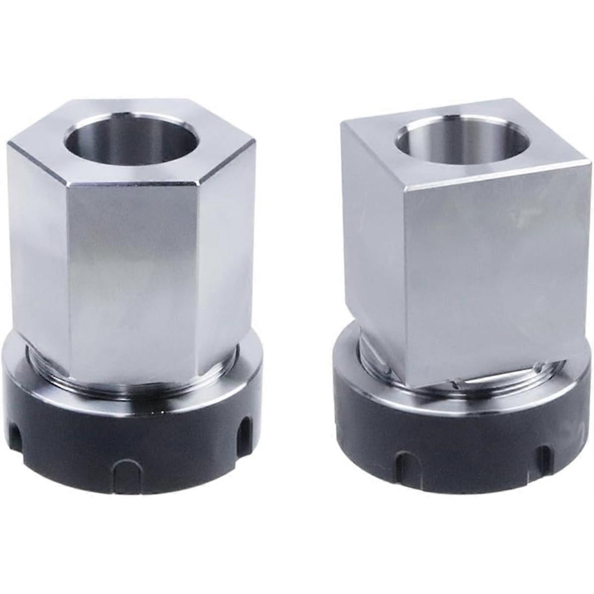 -40 Square and Hex Collet Chuck Block Set, Fit for Milling Machine, Workholding Holder for CNC Lathe Engraving Cutting