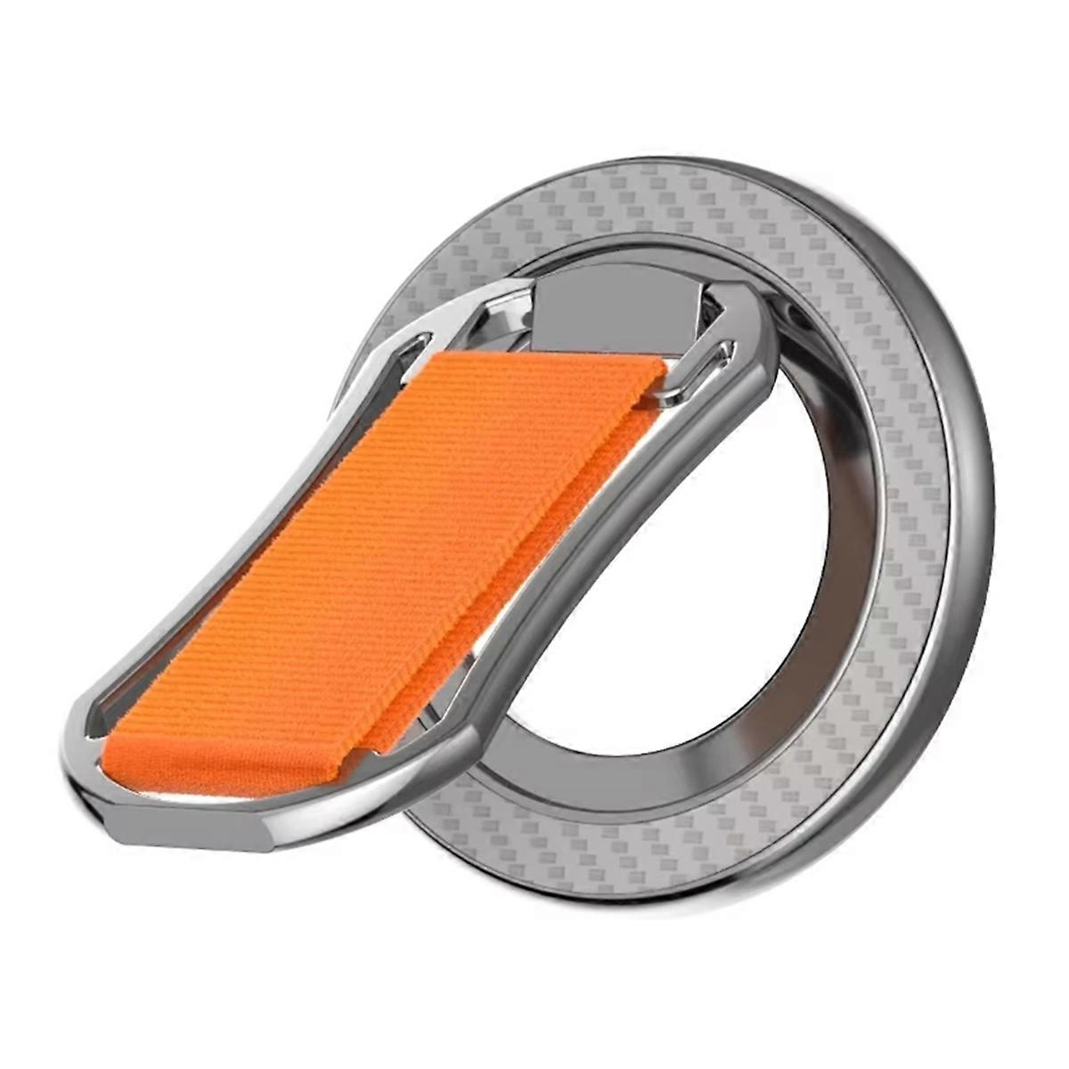 Magnetic Phone Holder for 360 Degree Rotation Double Magnet Finger Ring Stand for 15 16 Orange