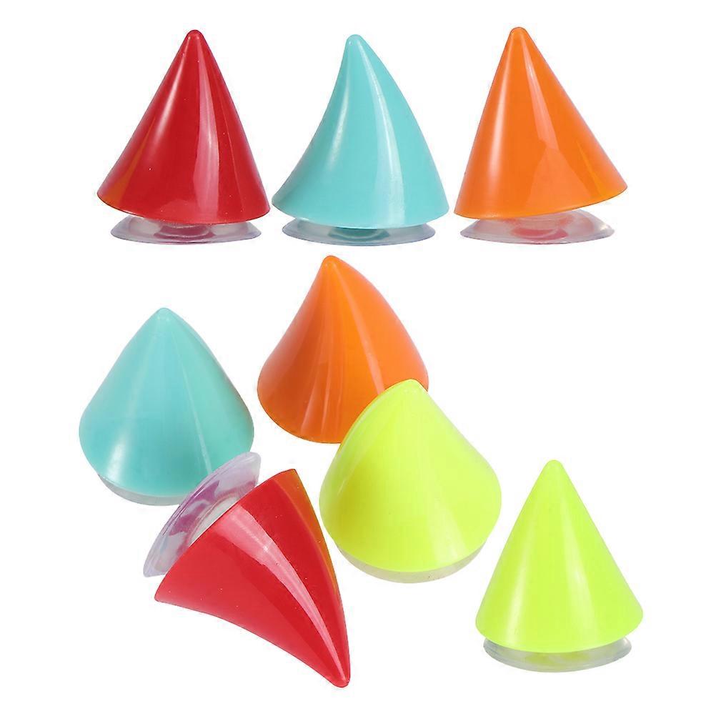 Cute Horns for Decorating Durable Plastic Multi Color with Suction Cups 8 Pcs