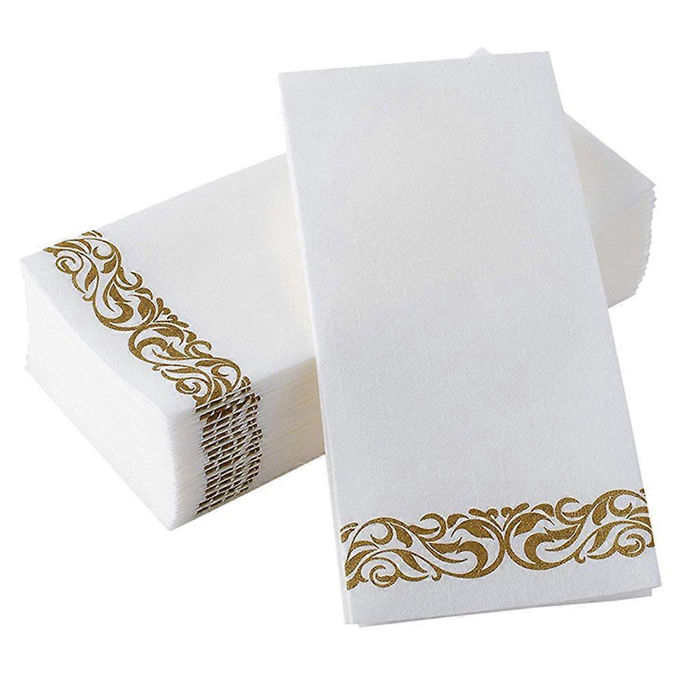 Guest Napkin White Rectangular Paper for Lunch Napkins Party 50Pcs