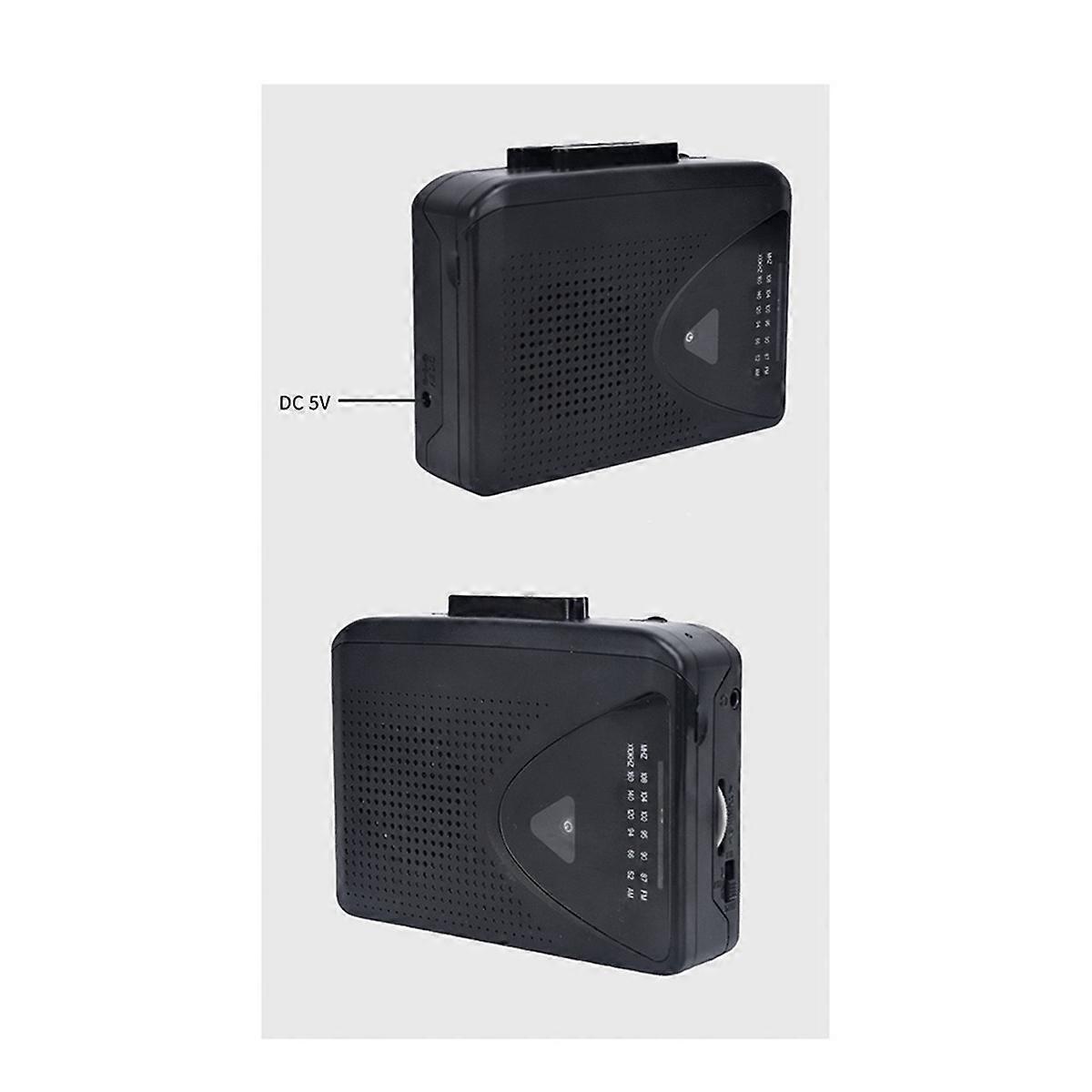 Portable Cassette Player AM/FM Radio Dual Power Options and Strong Signal Reception Ideal for Music and News Enthusiasts