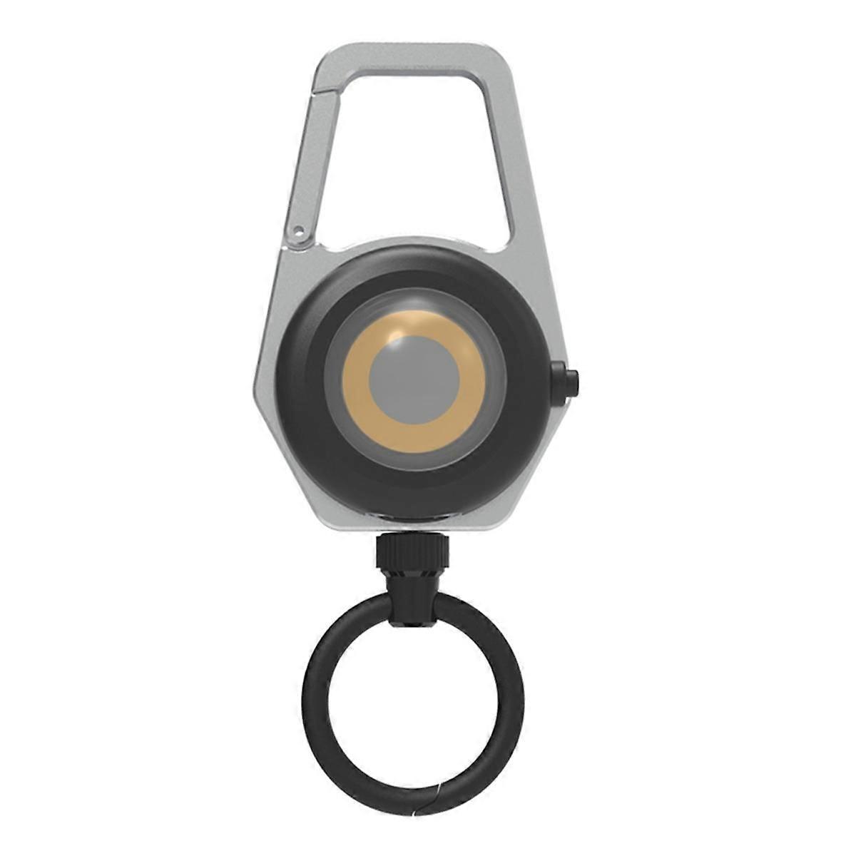 Multifunctional Retractable Mountaineering Fishing Easy-Pull Buckle Rechargeable Lighting Keychain