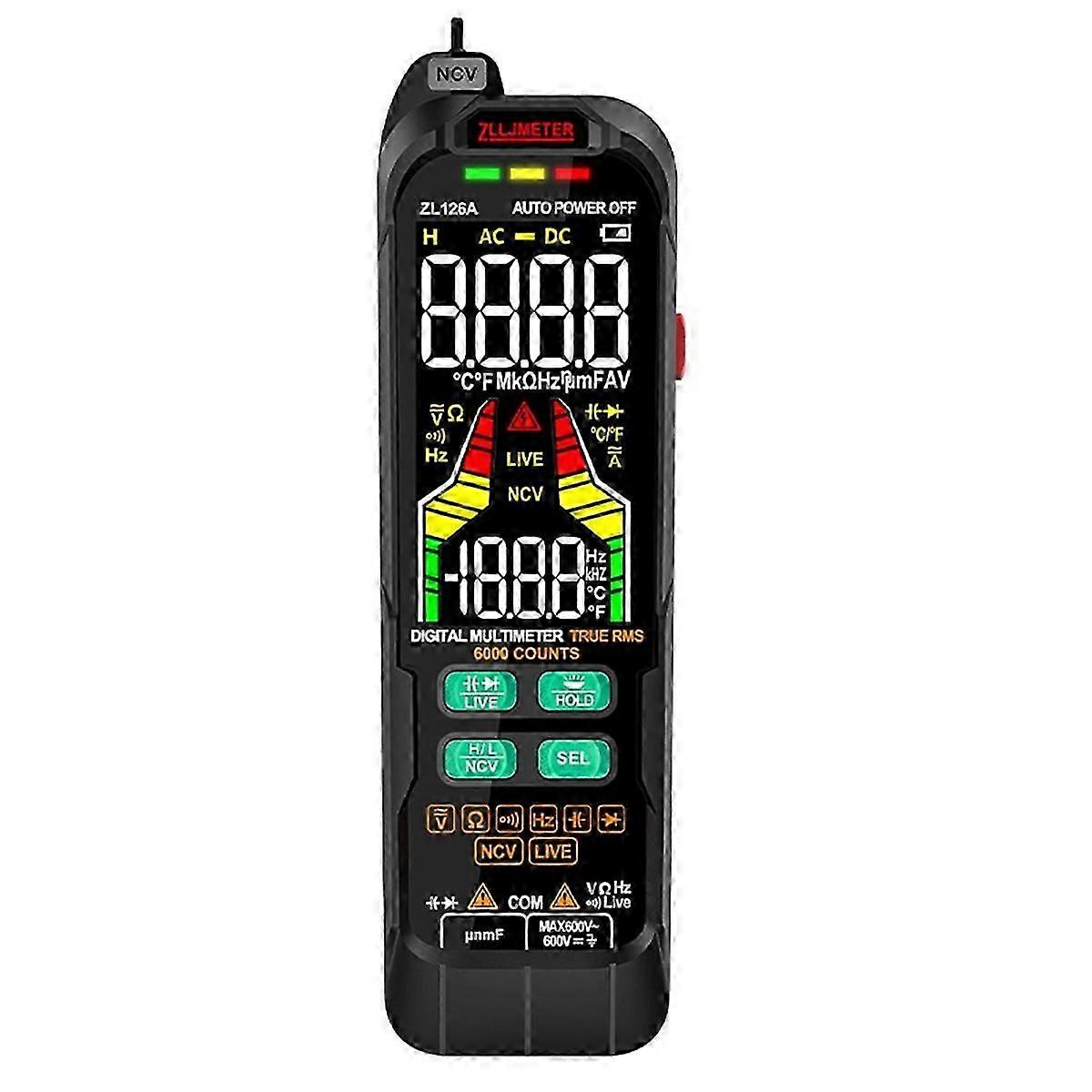 Multimeter Digital AC DC Current Voltage Detector ZL126A