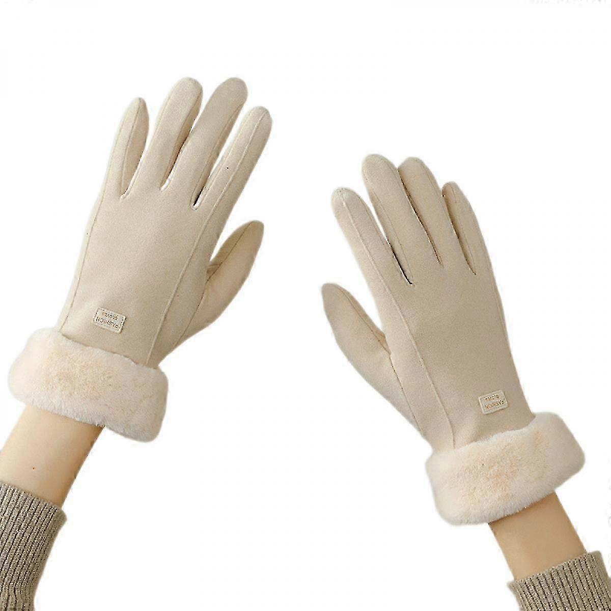 Womens Winter Warm Touchscreen Gloves Thermal Soft Lining Elastic Cuff