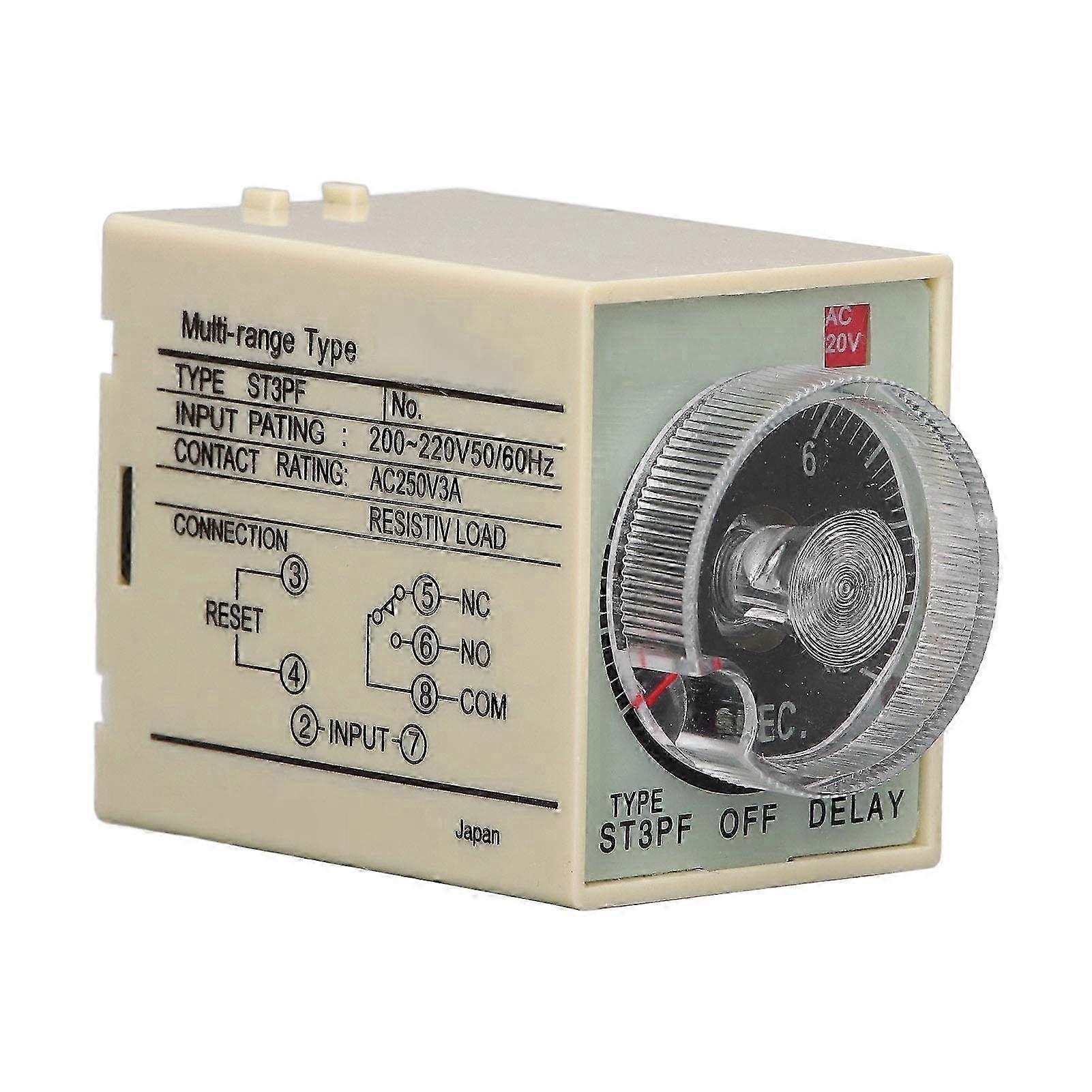 2025 Time Delay Long Lasting Fine Workmanship ABS Outer Casing Small Volume ST3PF 10S Timer Time Relay