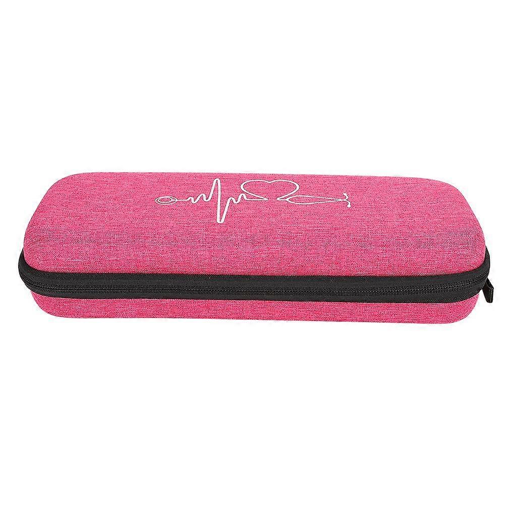 Simple Shockproof Stethoscope Storage Bag EVA Portable Stethoscope Organizer BoxRose Red