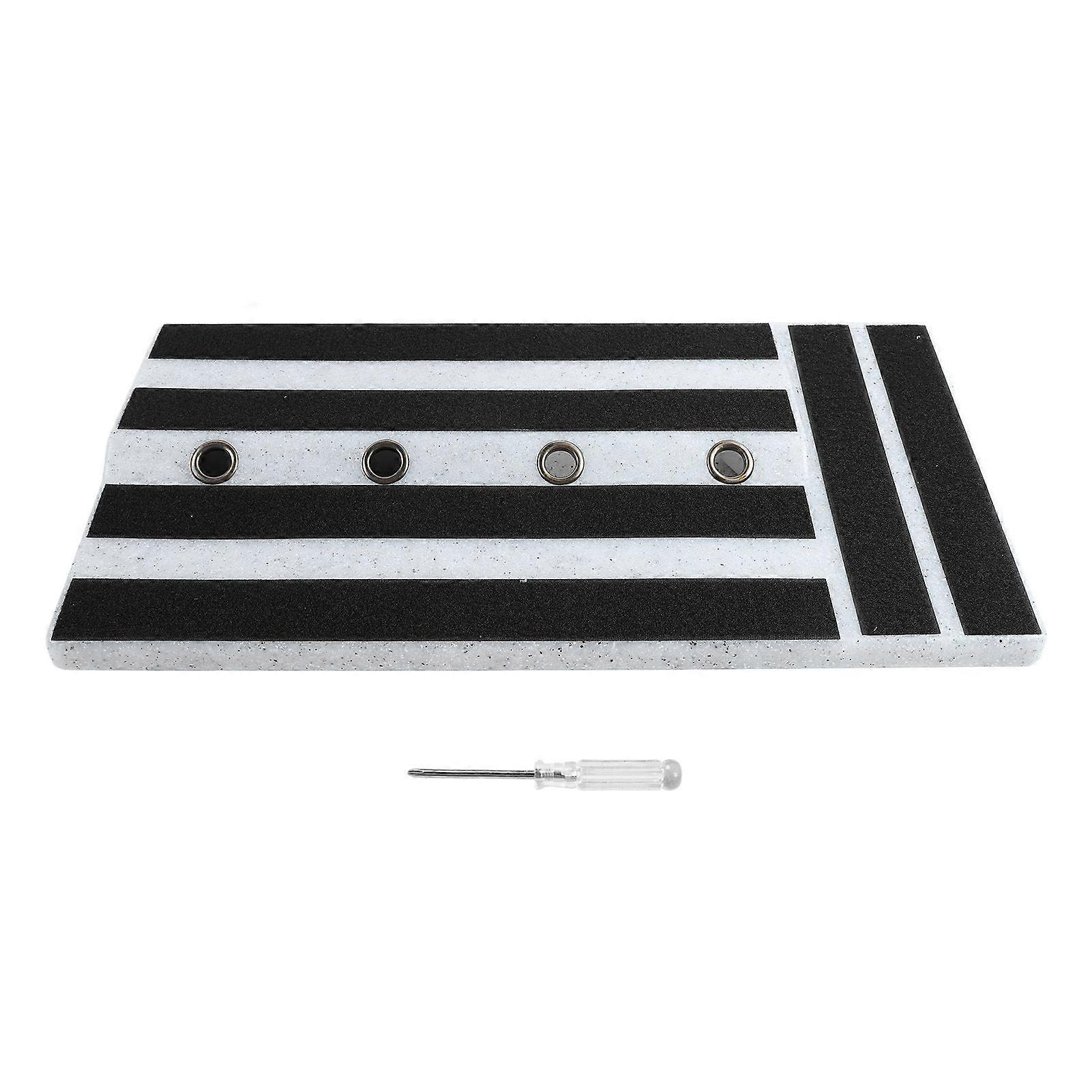Guitar Effect Pedal Board PE Hook and Loop Fastener Instrument Accessory for Performance Black Marble Design