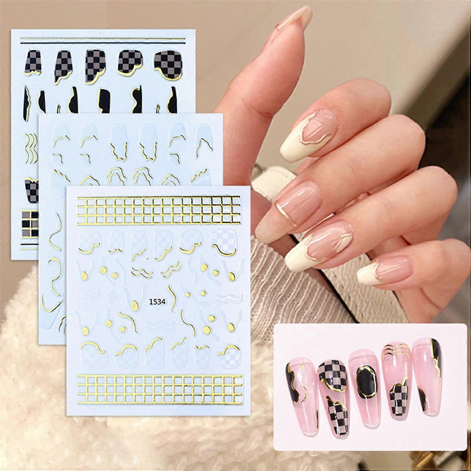 Manicure Sticker Ultra-Thin Removable Waterproof Exquisite Pattern Vivid Color Decorative PVC