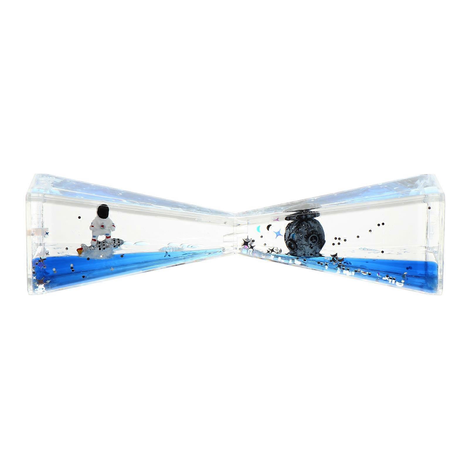 Liquid Hourglass Acrylic Timer for Household Decoration 2Pcs Transparent