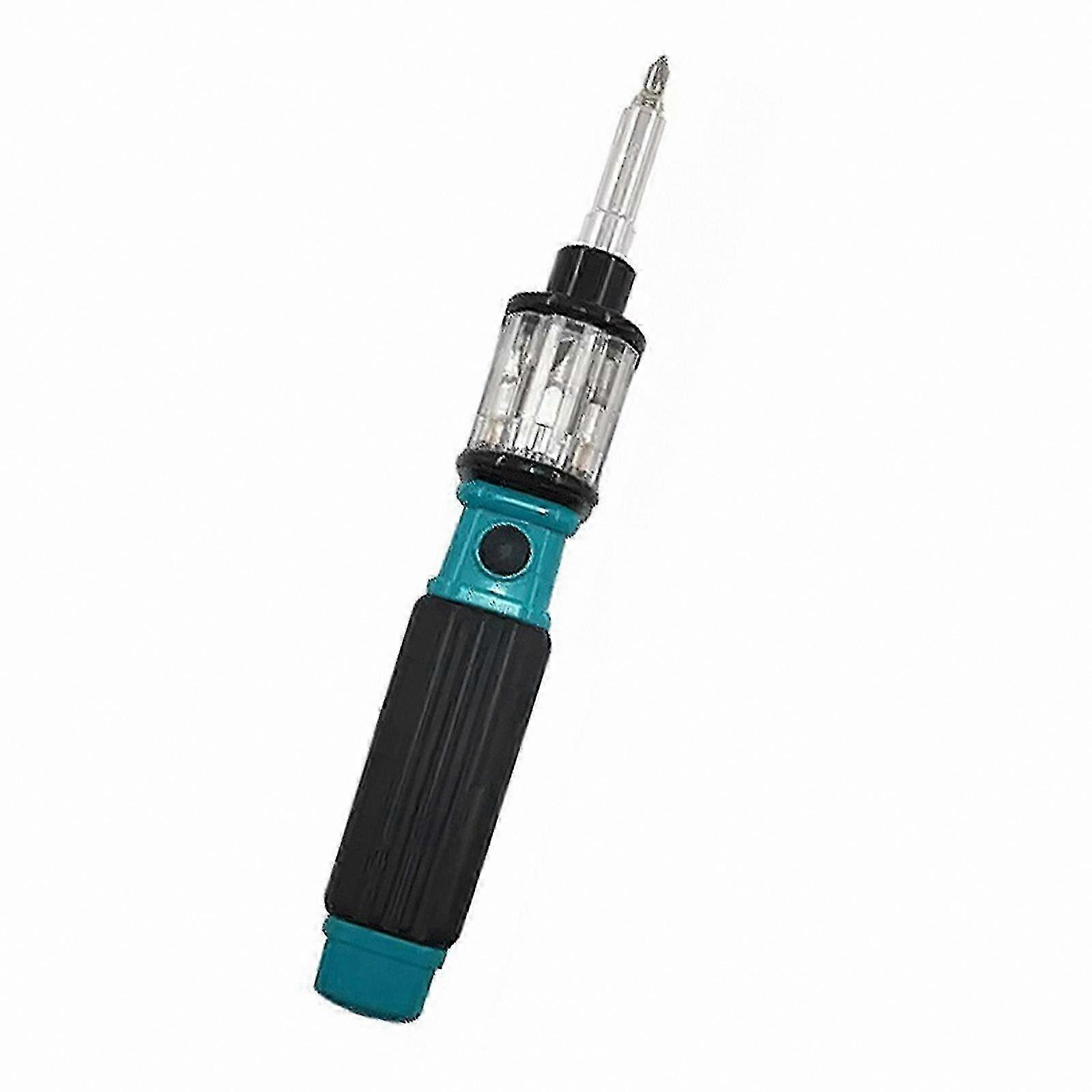 6-in-1 Multi-Function Ratcheting Screwdriver with SL3/SL4/SL6 Bits for Diverse Tasks