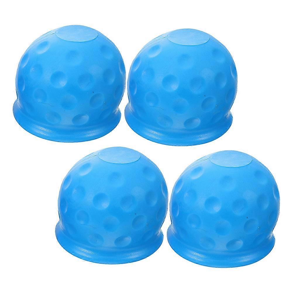 Tow Ball Cover Universal Trailer Hitch Ball Protector For Travel Towing Round Cap Shape Durable Rubber 4Pcs