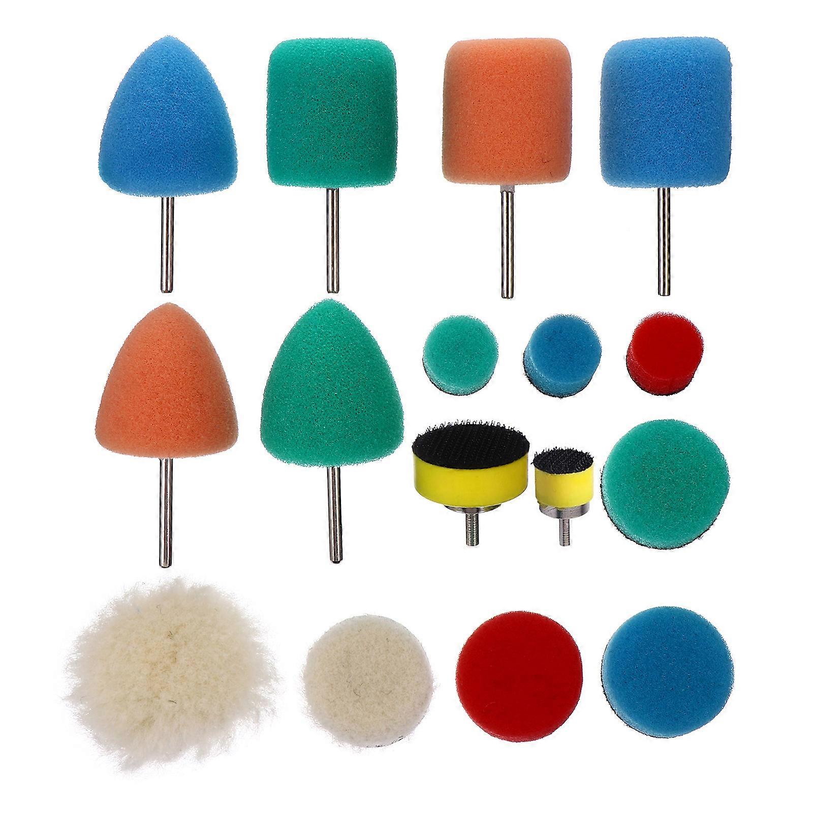 Buffing 16Pcs Sponge Pads For Car Detailing Rectangular Suitable For Auto Polish And Narrow Areas