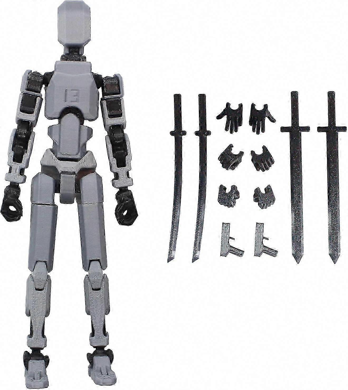 T13 Action Figure, Titan 13 Multi-Jointed Movable 3D Printed Toy, Lucky 13 Gift for Desktop Decor
