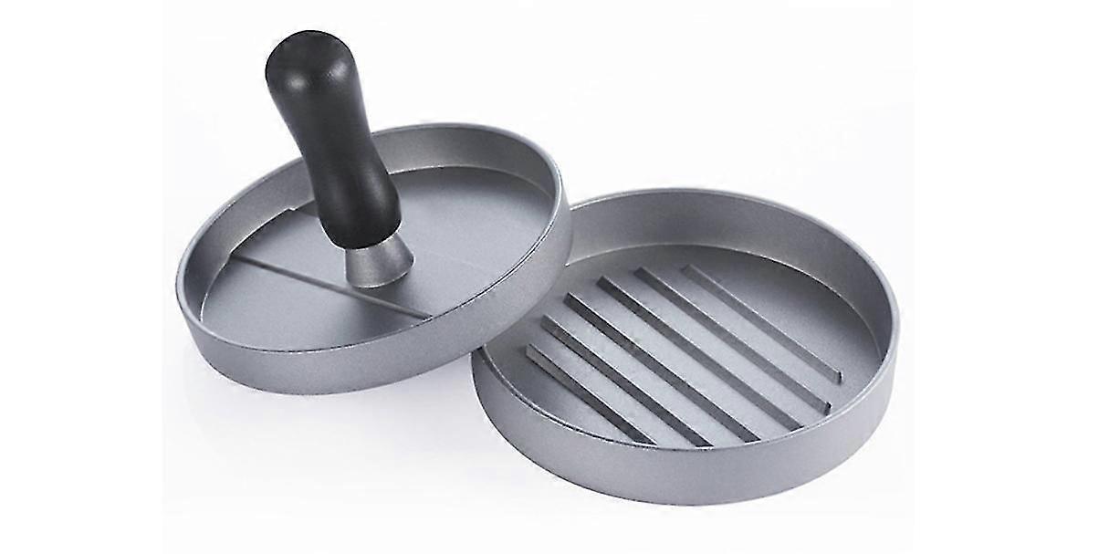 Round hamburger patties forming meat press