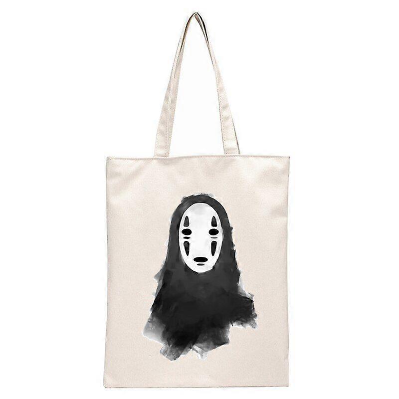 Spirited Away Faceless Print Reusable Shopping Bag #5
