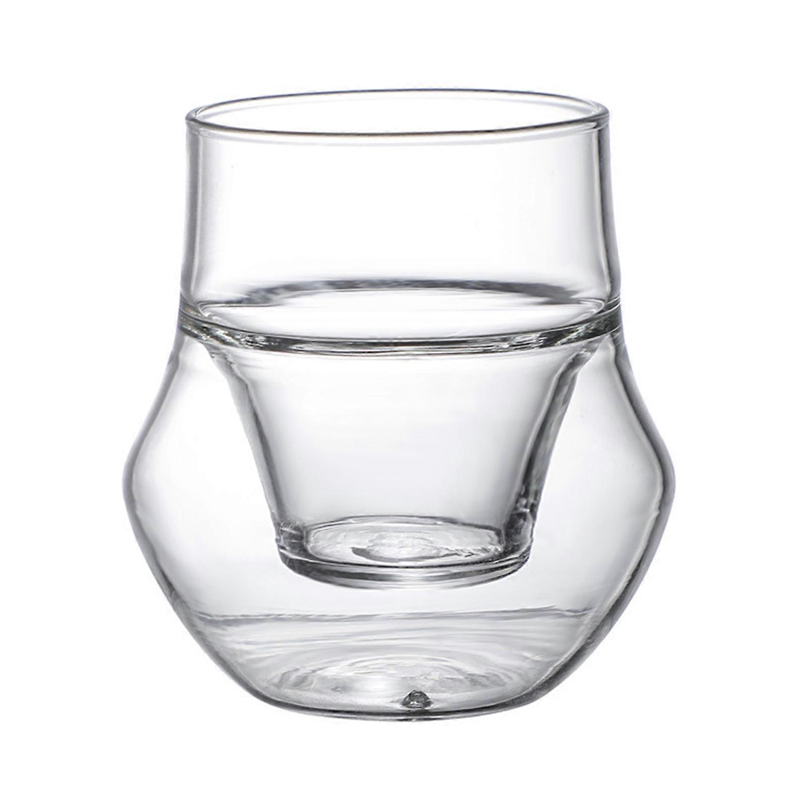 100 ml dubbelskikts kaffekopp i glas värmebeständig glas espresso tekopp för