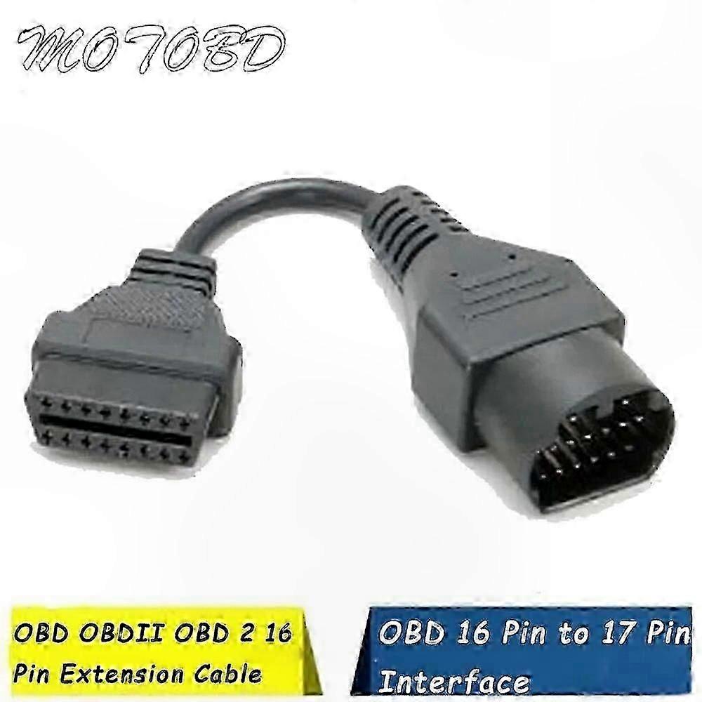 17-Pin to 16-Pin OBD2 Adapter Cable for Vehicle Diagnostics Connection ST1M709