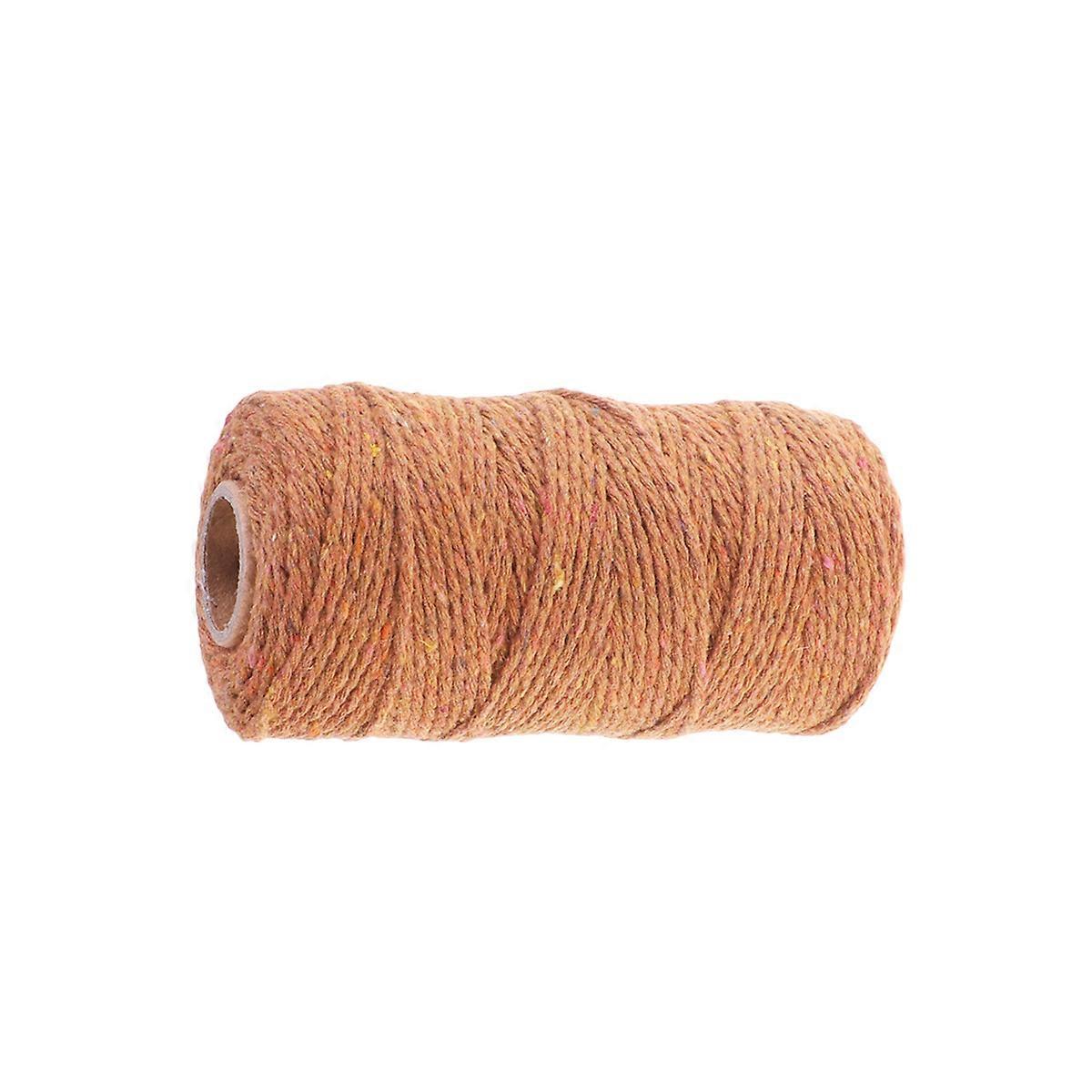 Soft Cotton Rope Brown Handmade Woven Tapestry Rope for Woving Use 2mm