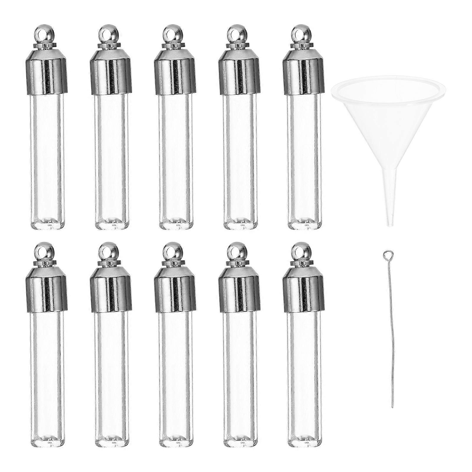 Tiny Glass Bottles Miniature Glass Jars for Storage Use 2Sets