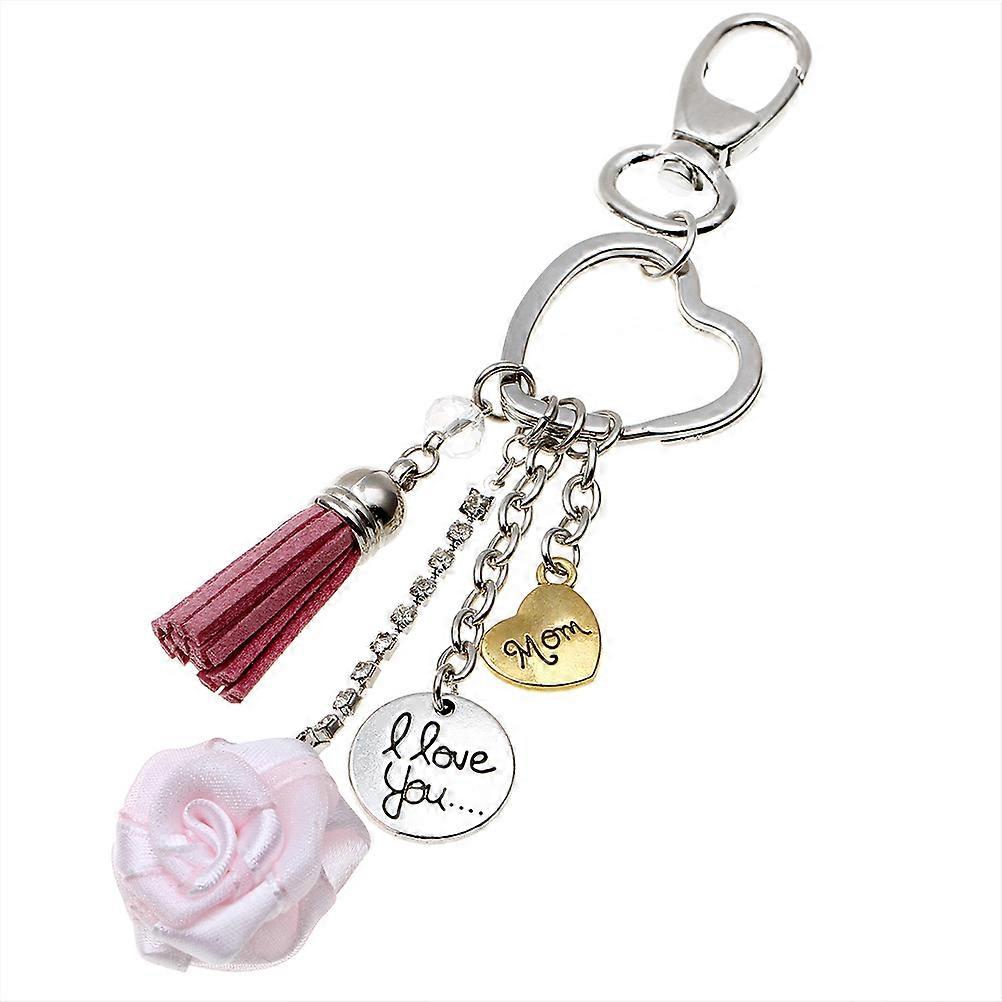 Creative Multi-Purpose Key Rings Ideal For Family Bag Cell Phone Occasions Heart-Shaped 6Pcs
