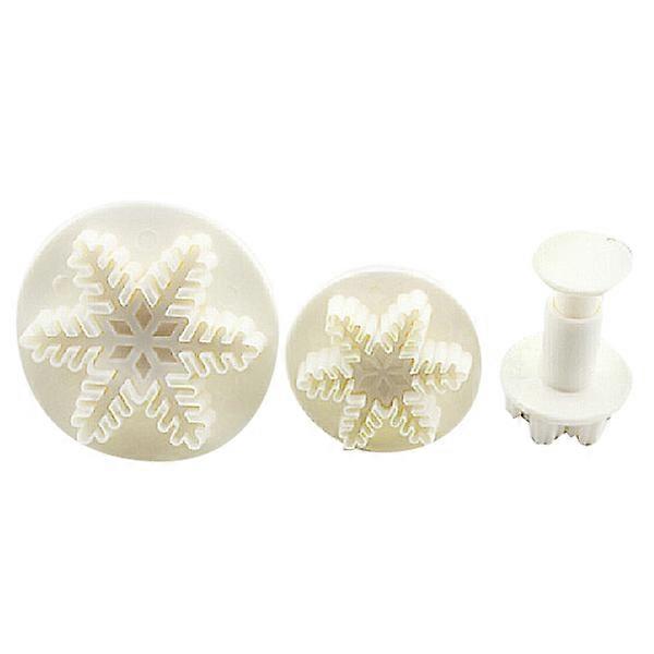 Snowflake Cutter Set For Cake Decoration Ideal For Wedding Ceremony Cookies 6.50X6.50X5.00CM Tools 2Pcs