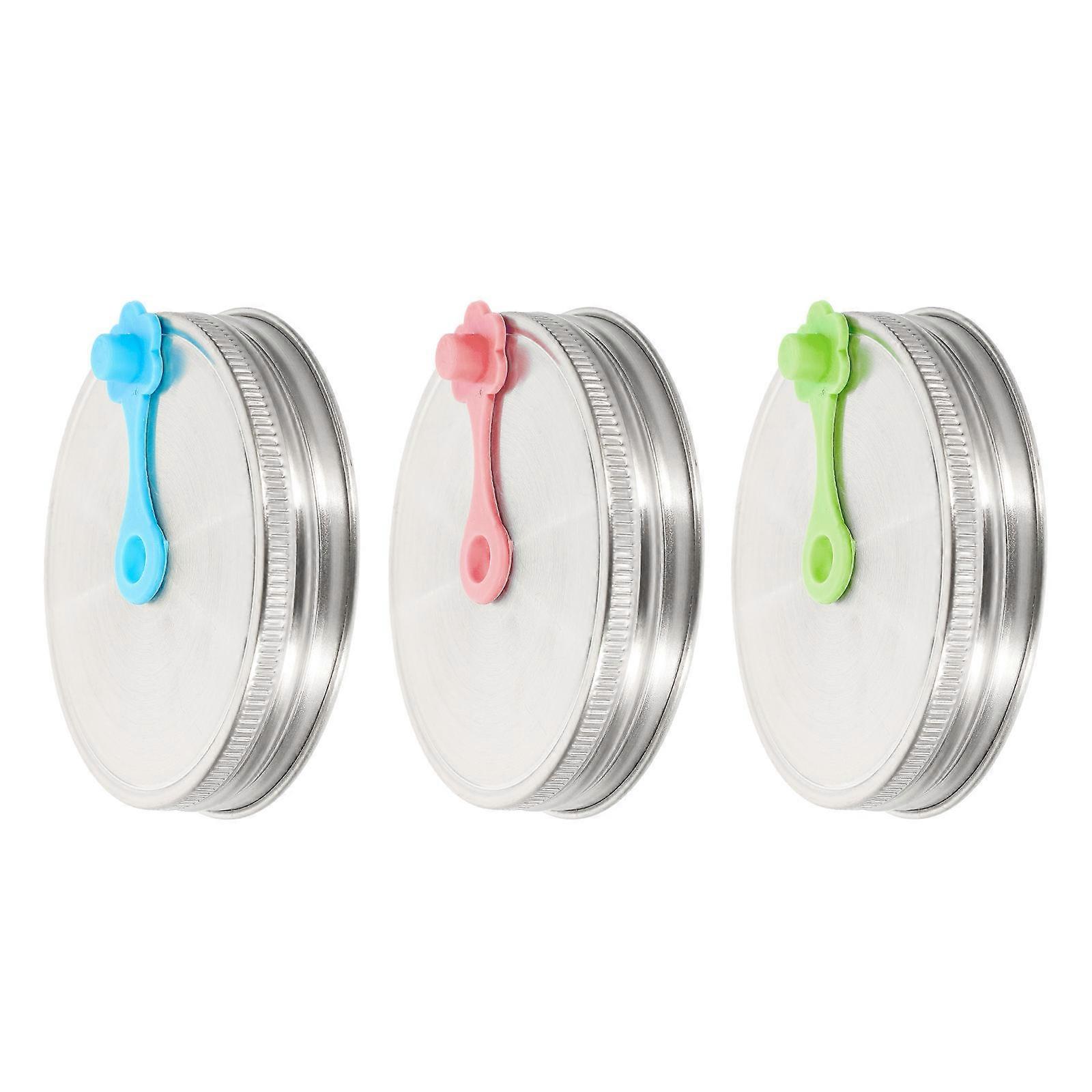 Jar Straw Lids Stainless Steel Straw Lid with Plugs Set of 15 Pieces