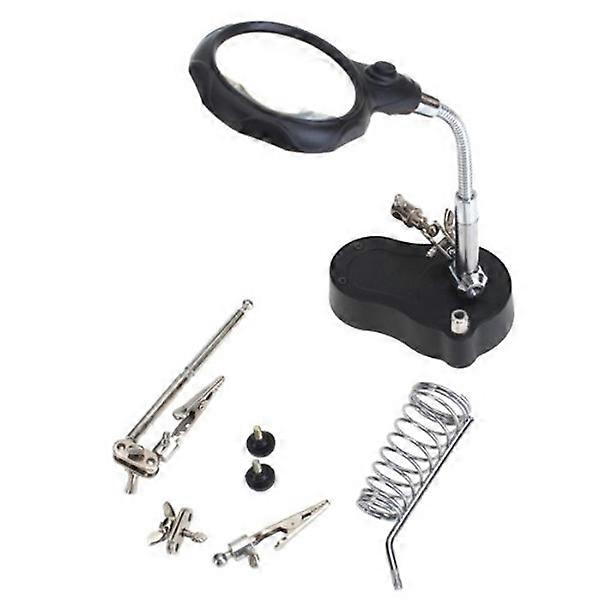 LED Magnifying Lens with Light for Soldering Mg16126-A Adjustable Clamp