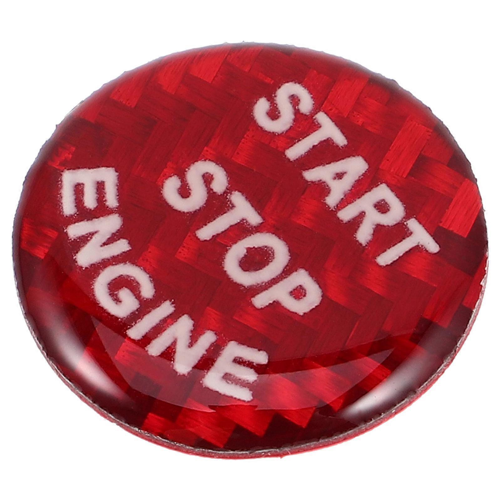 Car Start Button Protective Cover Plastic for Push Start Function 3Pcs Red