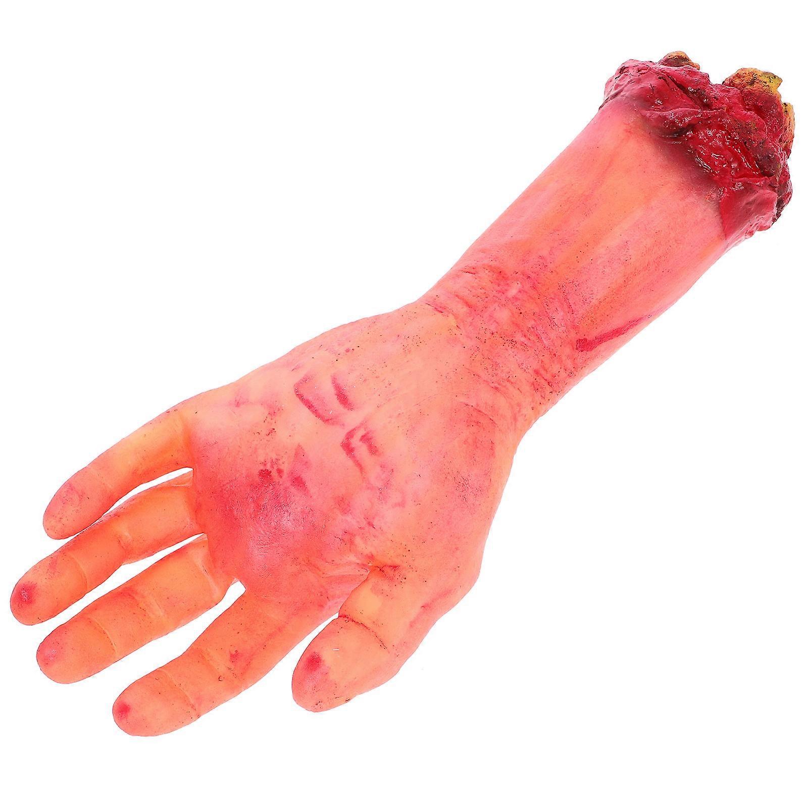 Fake Hand Model Broken Hand Latex for Halloween 4Pcs Prank Props