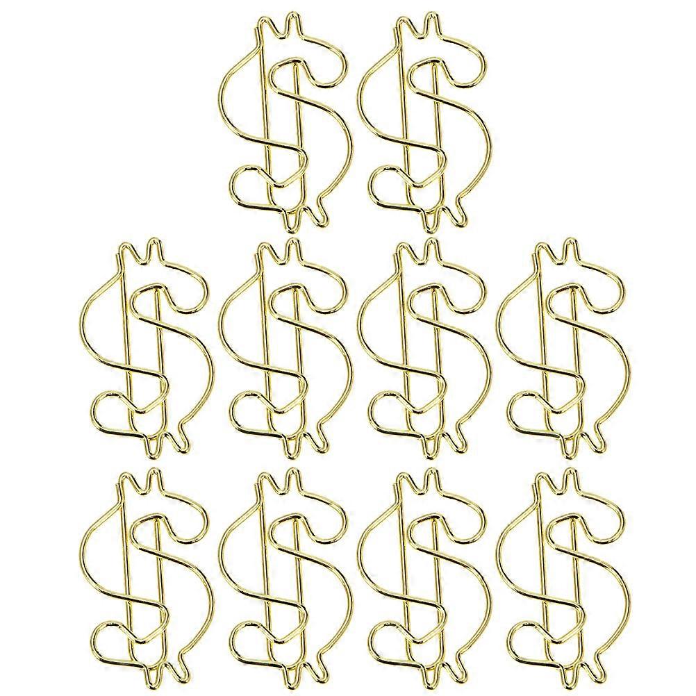 Alloy Paper Clips 20Pcs Golden Color Office Supplies Shape Ideal For Organizing Notebooks And Scrapbooks