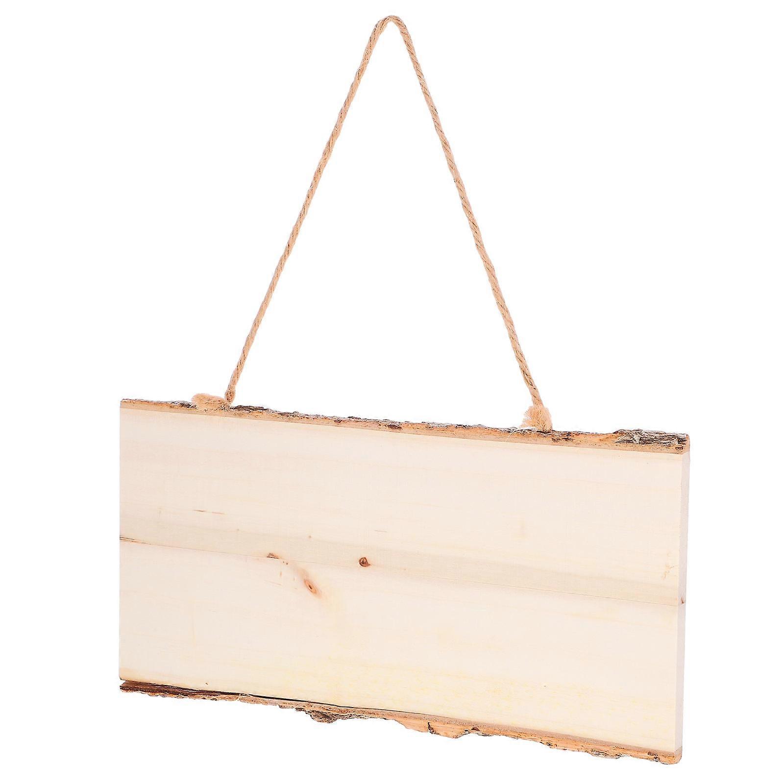 Unfinished Wood Board 3Pcs DIY Rectangle Store Decoration Unique Crafting Blank Sign